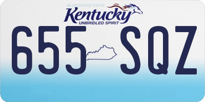 KY license plate 655SQZ