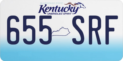 KY license plate 655SRF