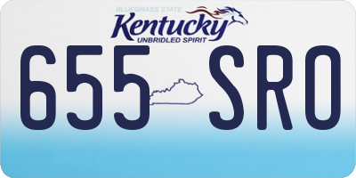 KY license plate 655SRO