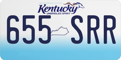 KY license plate 655SRR
