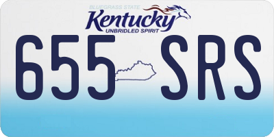 KY license plate 655SRS