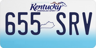 KY license plate 655SRV