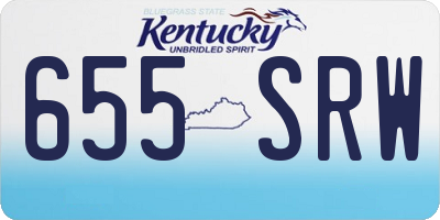 KY license plate 655SRW