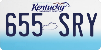 KY license plate 655SRY
