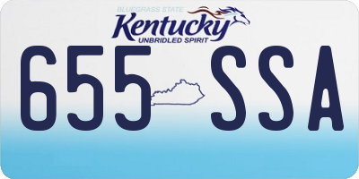 KY license plate 655SSA