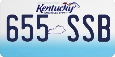 KY license plate 655SSB