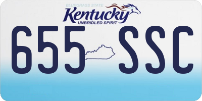 KY license plate 655SSC