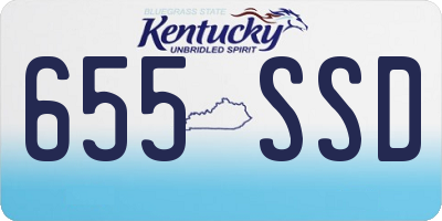 KY license plate 655SSD