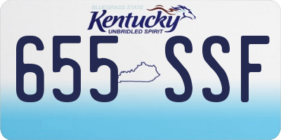 KY license plate 655SSF