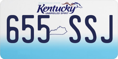 KY license plate 655SSJ