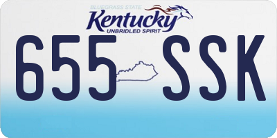 KY license plate 655SSK