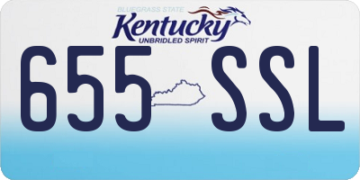 KY license plate 655SSL