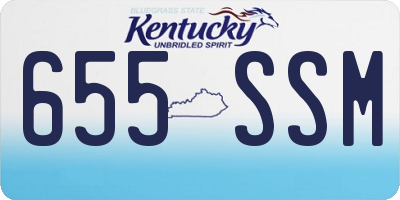 KY license plate 655SSM