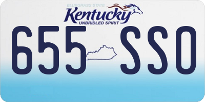 KY license plate 655SSO