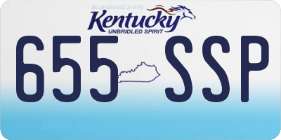 KY license plate 655SSP