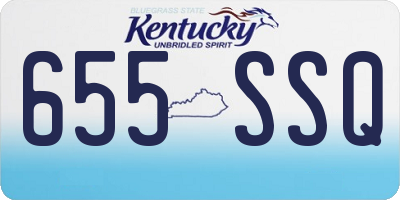 KY license plate 655SSQ