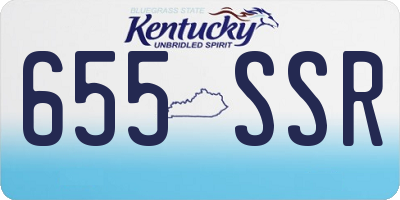 KY license plate 655SSR