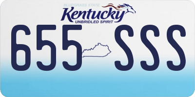 KY license plate 655SSS