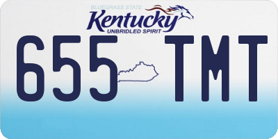 KY license plate 655TMT