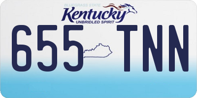KY license plate 655TNN