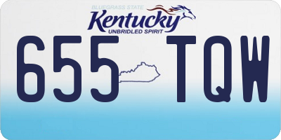KY license plate 655TQW
