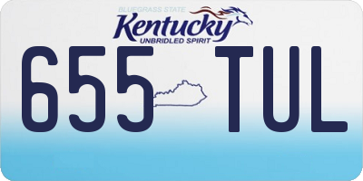 KY license plate 655TUL