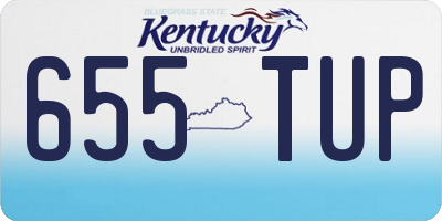 KY license plate 655TUP