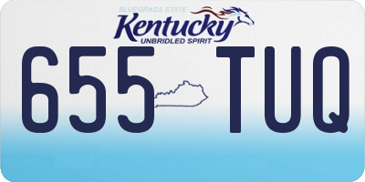 KY license plate 655TUQ