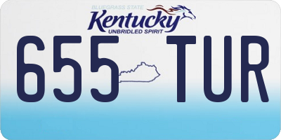 KY license plate 655TUR