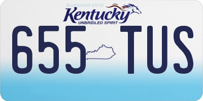 KY license plate 655TUS