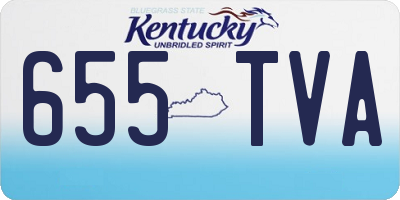 KY license plate 655TVA