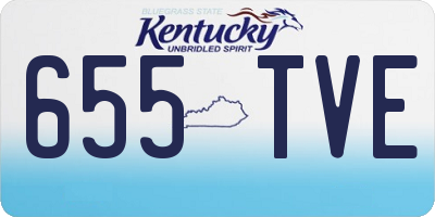 KY license plate 655TVE