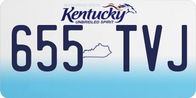 KY license plate 655TVJ