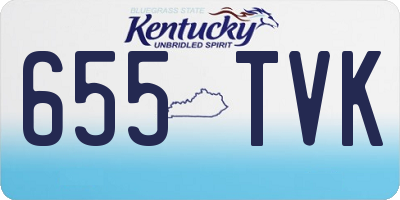 KY license plate 655TVK