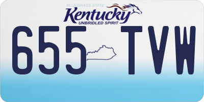 KY license plate 655TVW