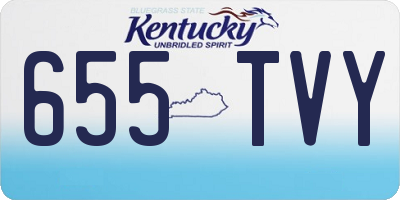 KY license plate 655TVY