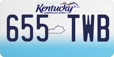 KY license plate 655TWB