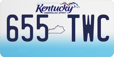 KY license plate 655TWC