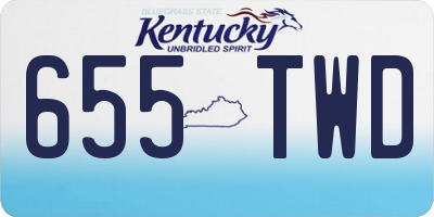 KY license plate 655TWD
