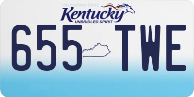 KY license plate 655TWE