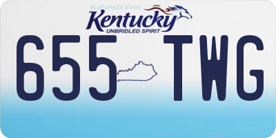 KY license plate 655TWG