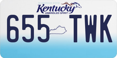KY license plate 655TWK