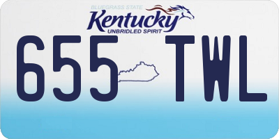 KY license plate 655TWL