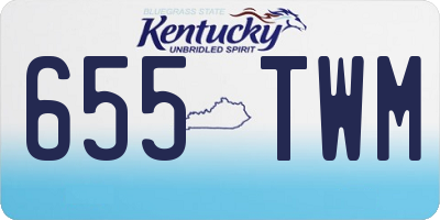 KY license plate 655TWM