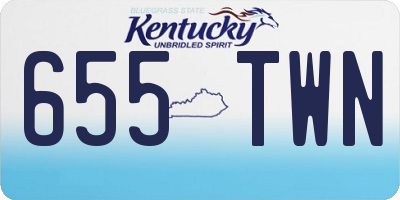 KY license plate 655TWN