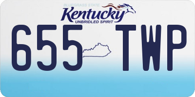 KY license plate 655TWP