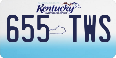KY license plate 655TWS
