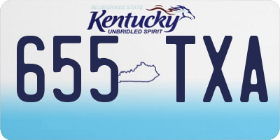 KY license plate 655TXA