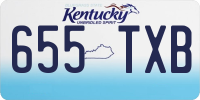 KY license plate 655TXB