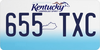 KY license plate 655TXC